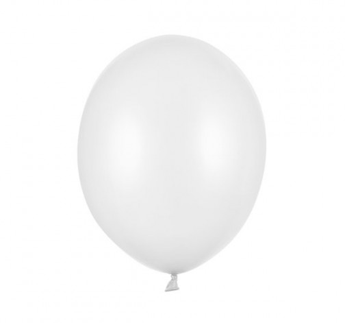 Levně Nafukovací metalické balónky z latexu - bílé 20 ks