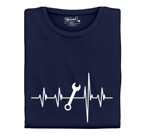 Levně Pánské tričko s potiskem "Srdeční tep Klíč"