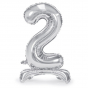 Stojící fóliový balónek ve tvaru číslice ''2''