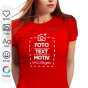 Dámské tričko s vlastní fotografií a textem