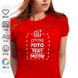 Dámské tričko s vlastní fotografií a textem